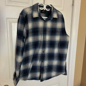 WindRiver Blue Plaid Flannel Shirt Men’s XL Cotton
